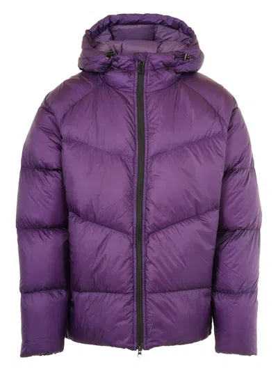 Pyrenex Hooded Padded Coat In Purple
