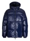 Pyrenex Piumino Bomber Laccato Con Cappuccio Blue In Blue
