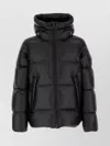 Pyrenex Hooded Quilted Down Jacket In Black