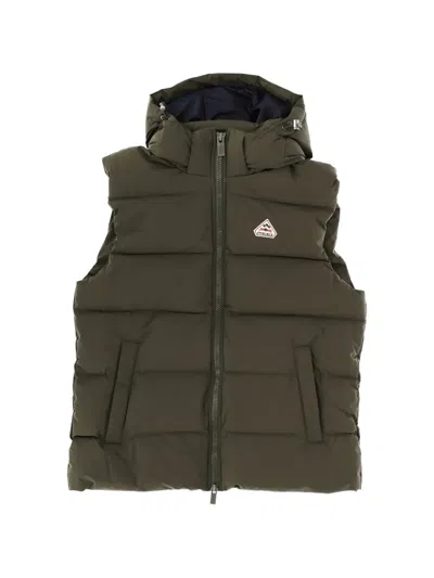 Pyrenex Hooded Sleeveless Gilet In Green