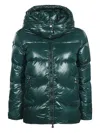 Pyrenex Hooded Full-zip Down Jacket In Green
