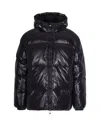 Pyrenex Piumino Bomber Laccato Con Cappuccio Black In Black