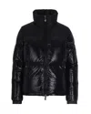 Pyrenex Fitted Puffer Jacket With Shiny Nylon Finish In Black