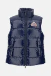 Pyrenex Sleeveless Puffer Jacket High Collar In Blue