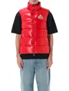 Pyrenex High Collar Sleeveless Vest In Red