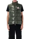 Pyrenex High Collar Sleeveless Puffer Jacket In Green