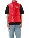 Pyrenex High Collar Sleeveless Vest In Red