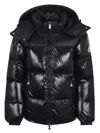 Pyrenex Lively Long Hooded Quilted Jacket In Black