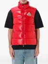 Pyrenex High Collar Sleeveless Vest In Red