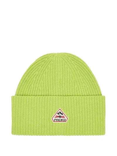 Pyrenex Logo-patch Ribbed Beanie Hat In White