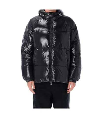Pyrenex Nylon Down Jacket With Hood And Cuffs In Black