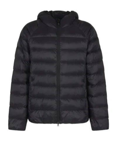 Pyrenex Long-sleeved Hooded Down Jacket In Black