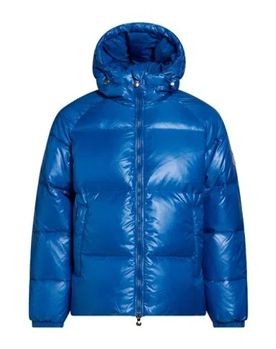 Pyrenex Man Puffer Bright Blue Size L Recycled Polyamide