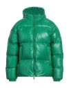 Pyrenex Green Nylon Sten Shiny Puffer Jacket With Hood