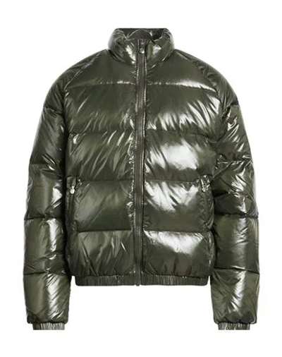 Pyrenex Man Puffer Military Green Size S Polyamide, Recycled Polyamide
