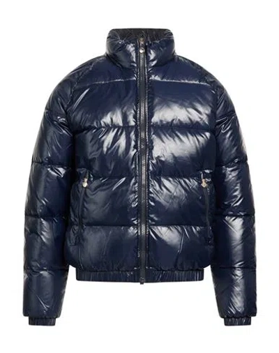 Pyrenex Man Puffer Navy Size M Recycled Polyamide In Blue
