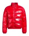 Pyrenex Man Puffer Tomato Red Size L Polyamide In Red