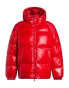 Pyrenex Man Puffer Tomato Red Size L Polyamide In Red