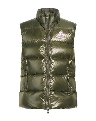 Pyrenex Man Vest Military Green Size L Recycled Polyamide