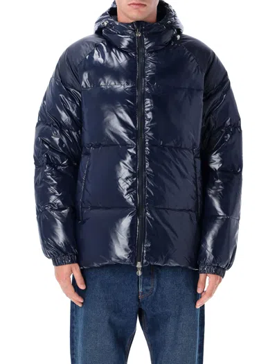 Pyrenex Men's Vintage 90s Inspired Down Jacket - Size L In Amiral Blue