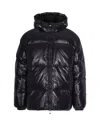 Pyrenex Piumino Bomber Laccato Con Cappuccio Black In Black