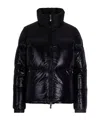 Pyrenex Fitted Puffer Jacket With Shiny Nylon Finish In Black