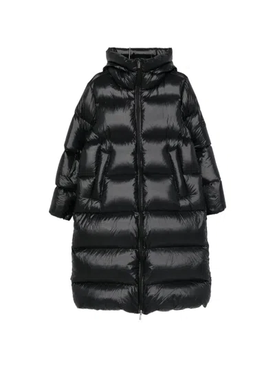 Pyrenex Quilted Hooded Coat In Black
