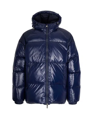 Pyrenex Quilted Hooded Puffer Coat In Amiral