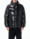 Pyrenex Quilted Hooded Puffer Jacket With Finish In Black