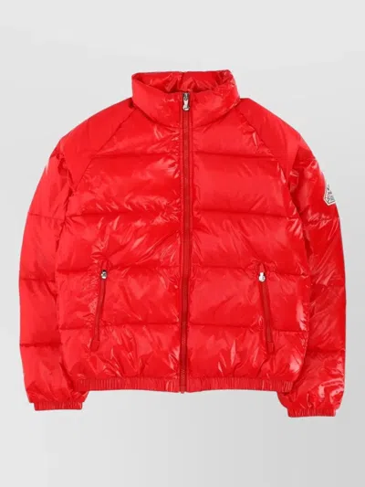 Pyrenex Quilted Jacket With High Collar And Pockets In Red