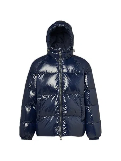 Pyrenex Raglan Sleeve Puffer Coat In Blue