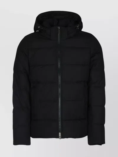 Pyrenex Ripstop Mini Hooded Padded Quilted Jacket In Black