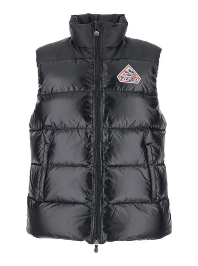 Pyrenex High Collar Sleeveless Puffer Jacket In Black