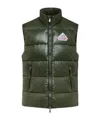 Pyrenex High Collar Sleeveless Puffer Jacket In Green