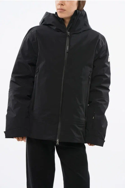 Pyrenex Solid Color Down Jacket With 2 Pockets And Hood In Black