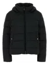 Pyrenex Hooded Long Sleeve Quilted Down Jacket In Black