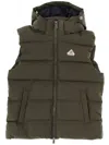 Pyrenex Hooded Sleeveless Padded Top Design In Green