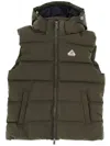 Pyrenex Hooded Sleeveless Padded Top Design In Green