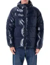 Pyrenex Hooded Polyamide Jacket With Fitted Silhouette In Blue