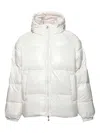 Pyrenex White Shiny Nylon Sten Puffer Jacket With Hood