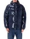 Pyrenex Adjustable Hooded Puffer Jacket In Blue