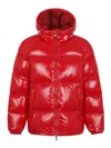 Pyrenex Sten Quilted Hooded Jacket And Cuffs In Red
