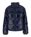 Pyrenex 'vintage Mythic' Blue Down Jacket With Stand-up Collar And Logo Patch On The Sleeve In Tech Fabric U In Blue
