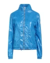 Pyrenex Woman Jacket Azure Size 10 Polyamide In Blue