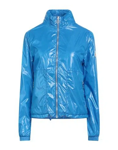 Pyrenex Woman Jacket Azure Size 10 Polyamide In Blue