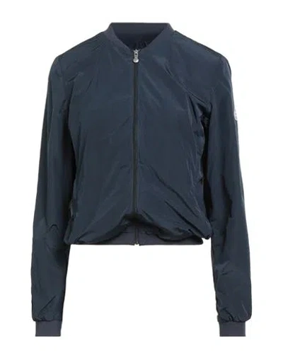 Pyrenex Woman Jacket Slate Blue Size 8 Polyester, Polyamide