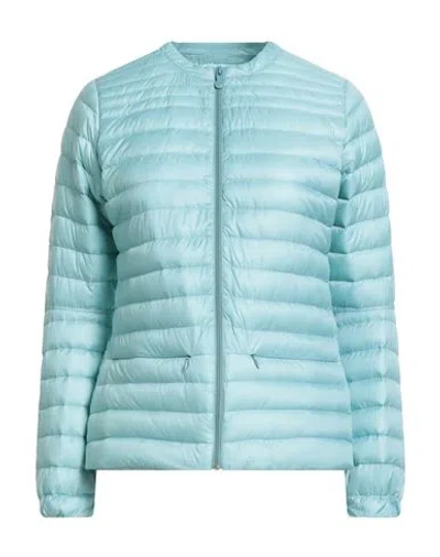 Pyrenex Woman Puffer Light Blue Size 4 Polyamide