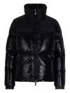 Pyrenex Fitted Puffer Jacket With Shiny Nylon Finish In Black