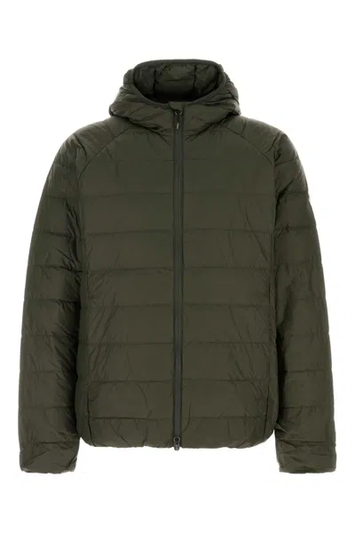 Pyrenex -style Mini-quilt Nylon Guzet Down Jacket For Men In Green