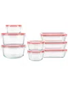 Pyrex Freshlock 16pc Glass Storage Set